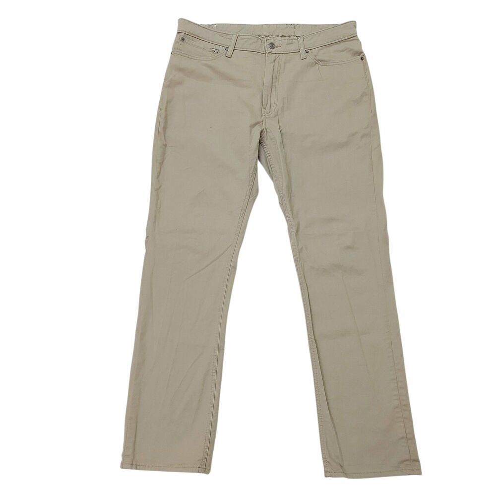 Levi's 511 Mens 38x30 Beige Pants Stretch Slim Fit Straight Leg Chino Work